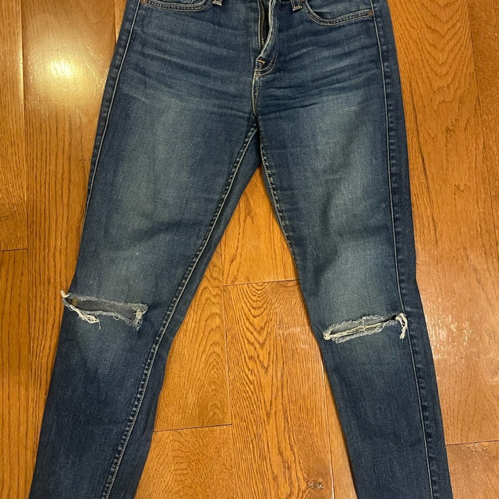 7 For All Mankind Skinny Jeans (with knee holes)